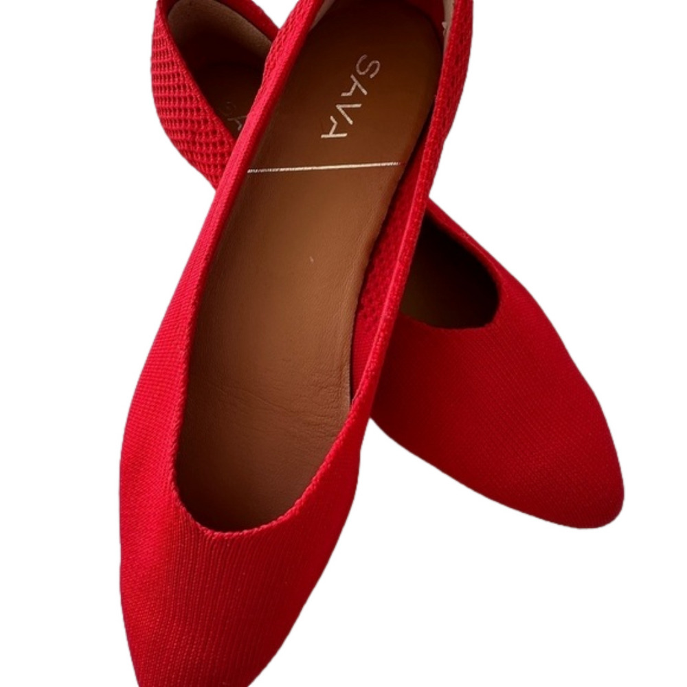 SAVA Red Woven Flats